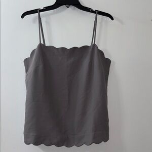 Banana Republic Gray Camisole with Scalloped Neckline